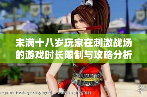 未滿十八歲玩家在刺激戰(zhàn)場(chǎng)的游戲時(shí)長(zhǎng)限制與攻略分析