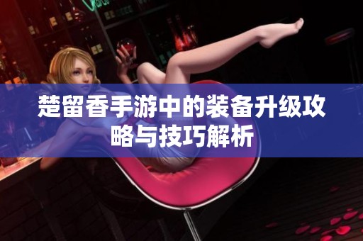 楚留香手游中的裝備升級(jí)攻略與技巧解析