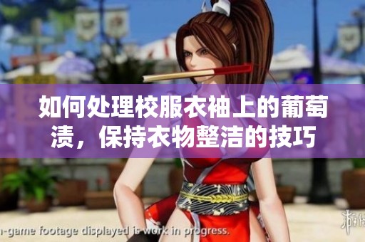 如何處理校服衣袖上的葡萄漬，保持衣物整潔的技巧