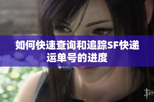 如何快速查詢和追蹤SF快遞運(yùn)單號(hào)的進(jìn)度