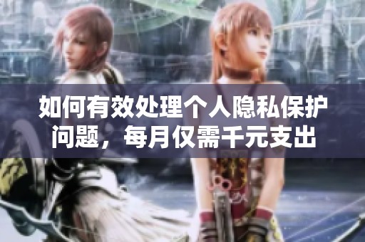 如何有效處理個人隱私保護(hù)問題，每月僅需千元支出