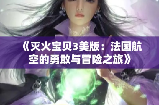 《滅火寶貝3美版：法國(guó)航空的勇敢與冒險(xiǎn)之旅》