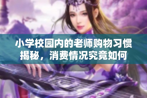 小學校園內的老師購物習慣揭秘，消費情況究竟如何