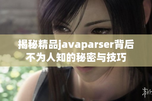 揭秘精品javaparser背后不為人知的秘密與技巧