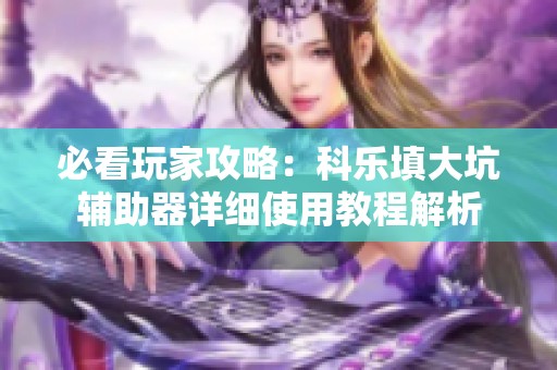 必看玩家攻略：科樂(lè)填大坑輔助器詳細(xì)使用教程解析