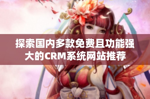 探索國內(nèi)多款免費(fèi)且功能強(qiáng)大的CRM系統(tǒng)網(wǎng)站推薦