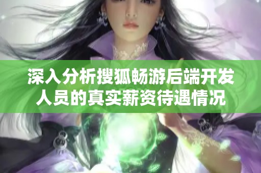 深入分析搜狐暢游后端開發(fā)人員的真實(shí)薪資待遇情況