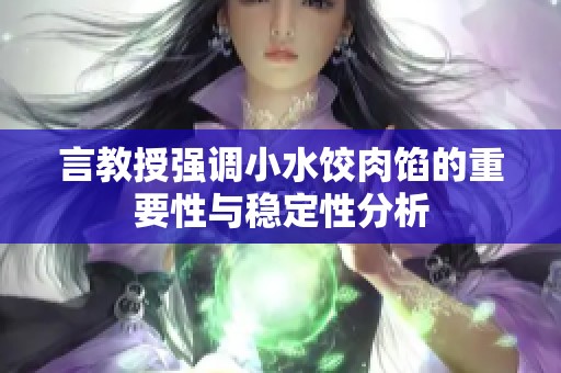 言教授強(qiáng)調(diào)小水餃肉餡的重要性與穩(wěn)定性分析
