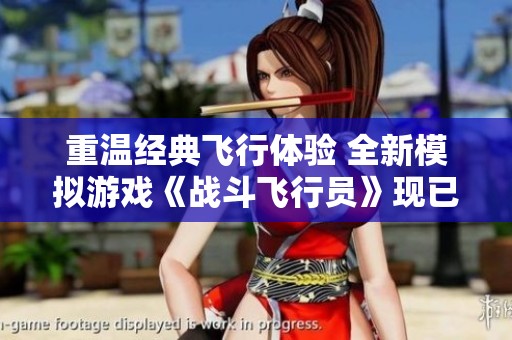 重溫經(jīng)典飛行體驗(yàn) 全新模擬游戲《戰(zhàn)斗飛行員》現(xiàn)已上線Steam平臺(tái)