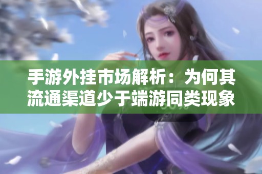 手游外掛市場解析：為何其流通渠道少于端游同類現(xiàn)象